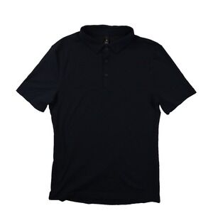 Lululemon Evolution Polo Shirt Navy Blue Short Sleeve Men's Small Performance